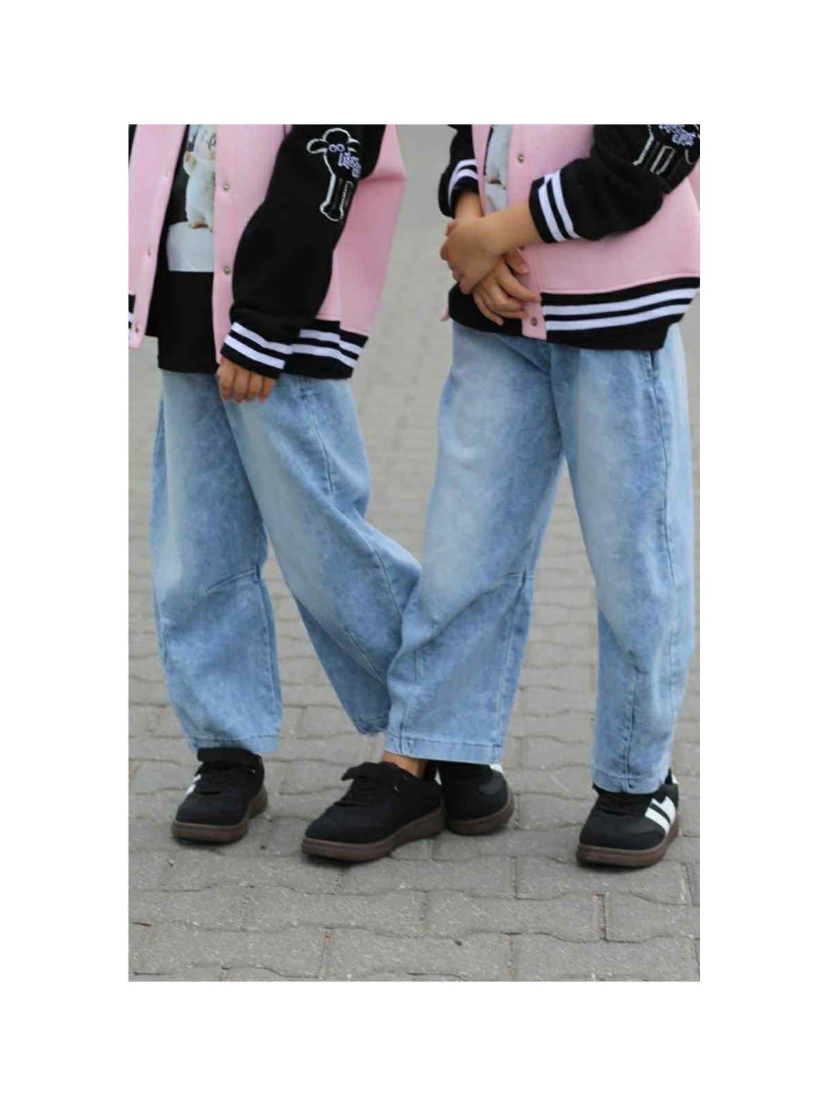 Spodnie jeans niebieskie BALOON z przeszyciem na dole Qba Kids