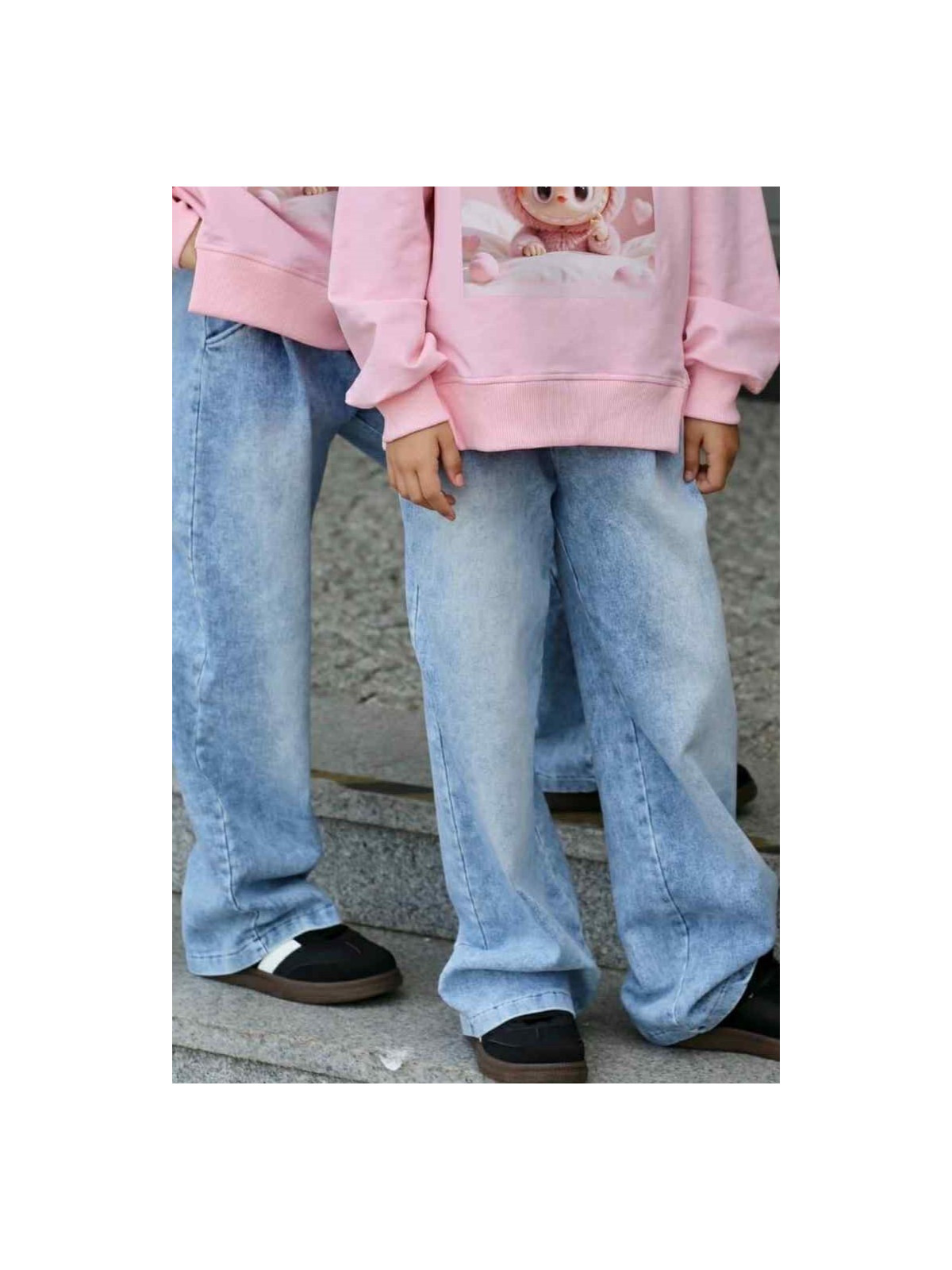 Spodnie jeans niebieskie szerokie i luźne Qba Kids