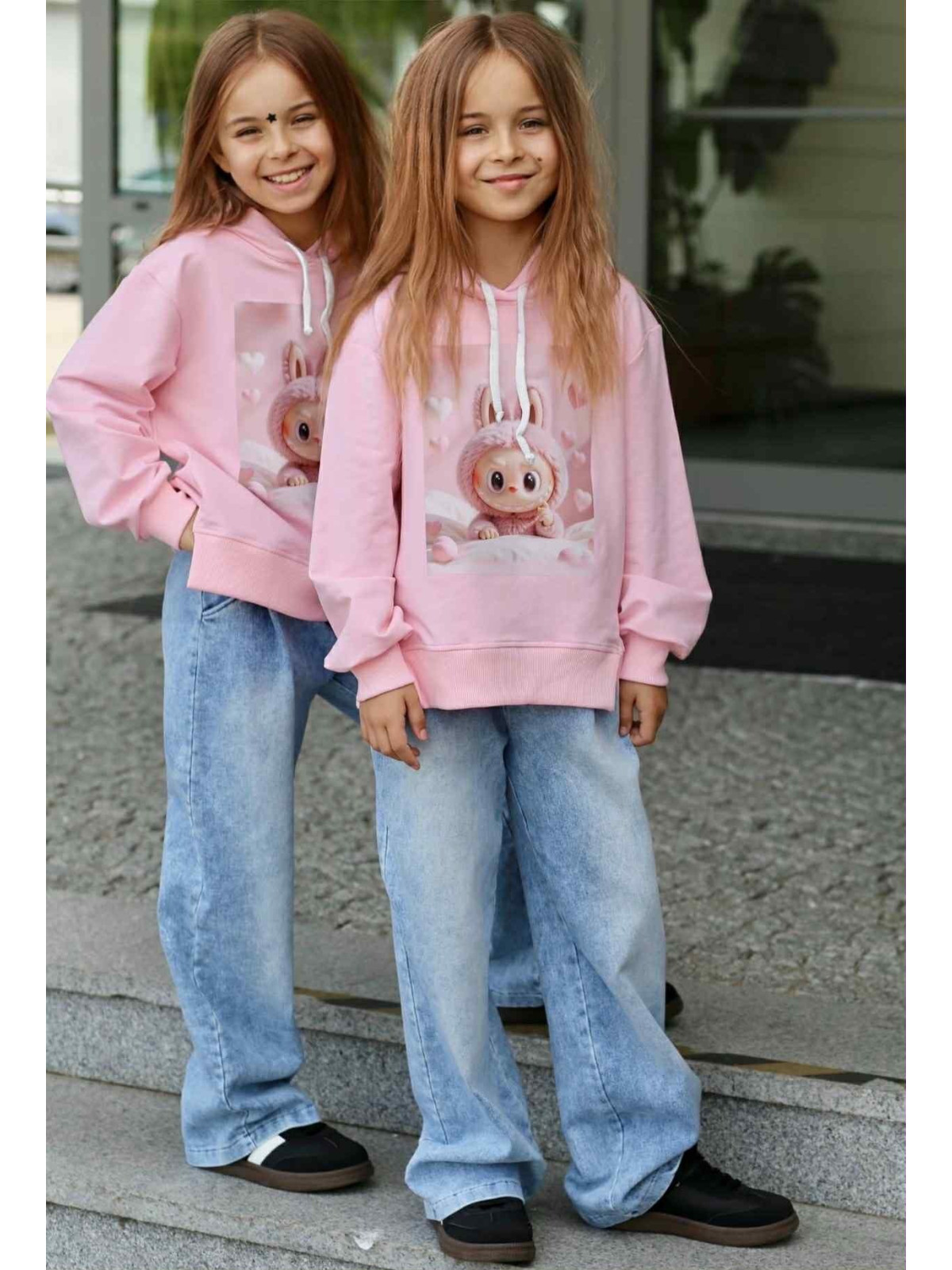 Spodnie jeans niebieskie szerokie i luźne Qba Kids