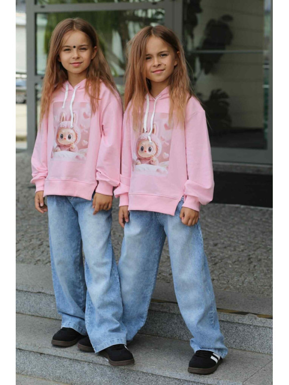 Spodnie jeans niebieskie szerokie i luźne Qba Kids