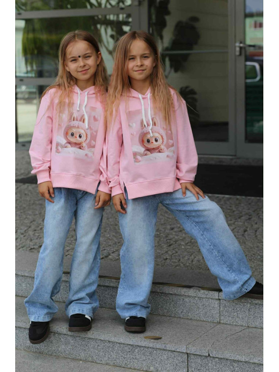 Spodnie jeans niebieskie szerokie i luźne Qba Kids