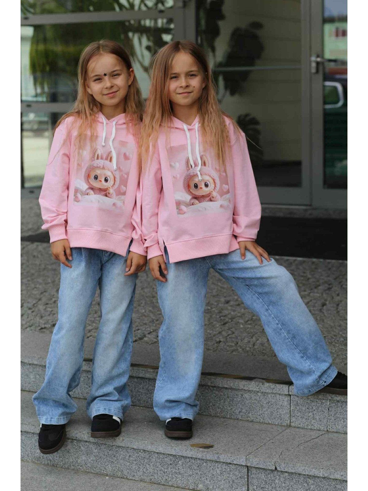 Spodnie jeans niebieskie szerokie i luźne Qba Kids