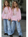 Bluza Różowa LABUBU z kapturem Qba Kids