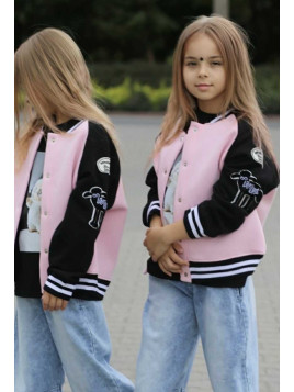 Bluza Bomberka różowa grubsza Qba Kids