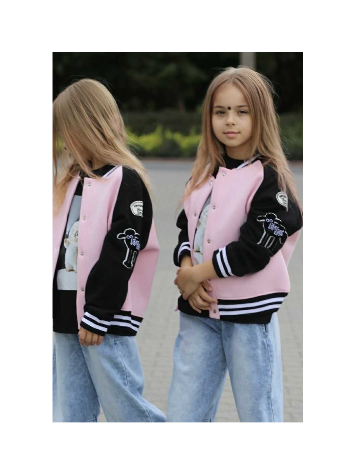 Bluza Bomberka różowa grubsza Qba Kids