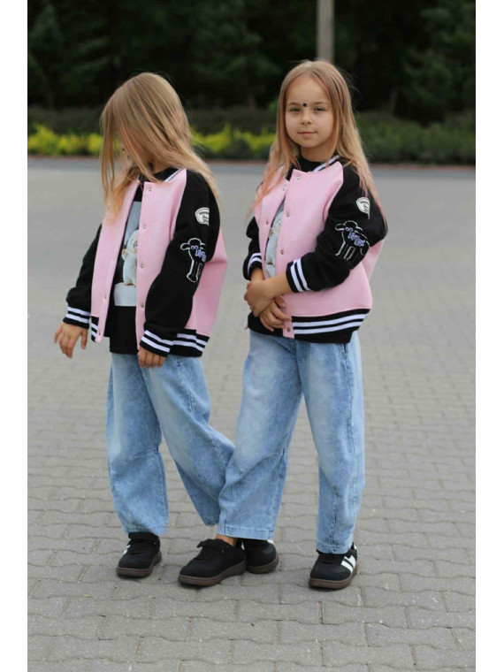Bluza Bomberka różowa grubsza Qba Kids
