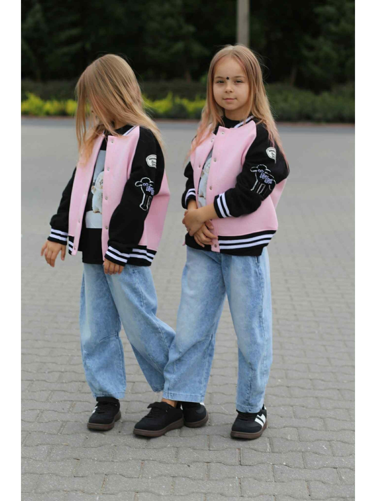 Bluza Bomberka różowa grubsza Qba Kids