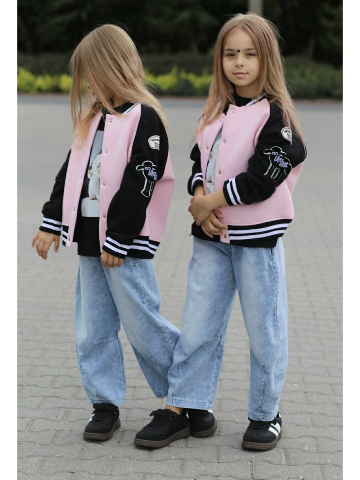 Bluza Bomberka różowa grubsza Qba Kids