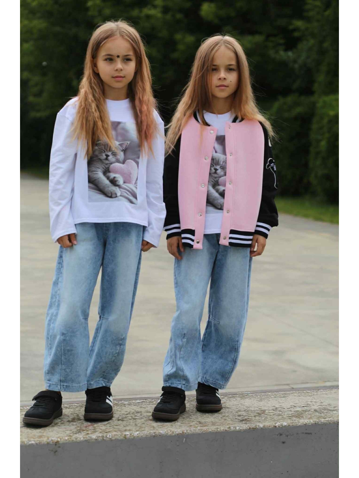 Bluza Bomberka różowa grubsza Qba Kids