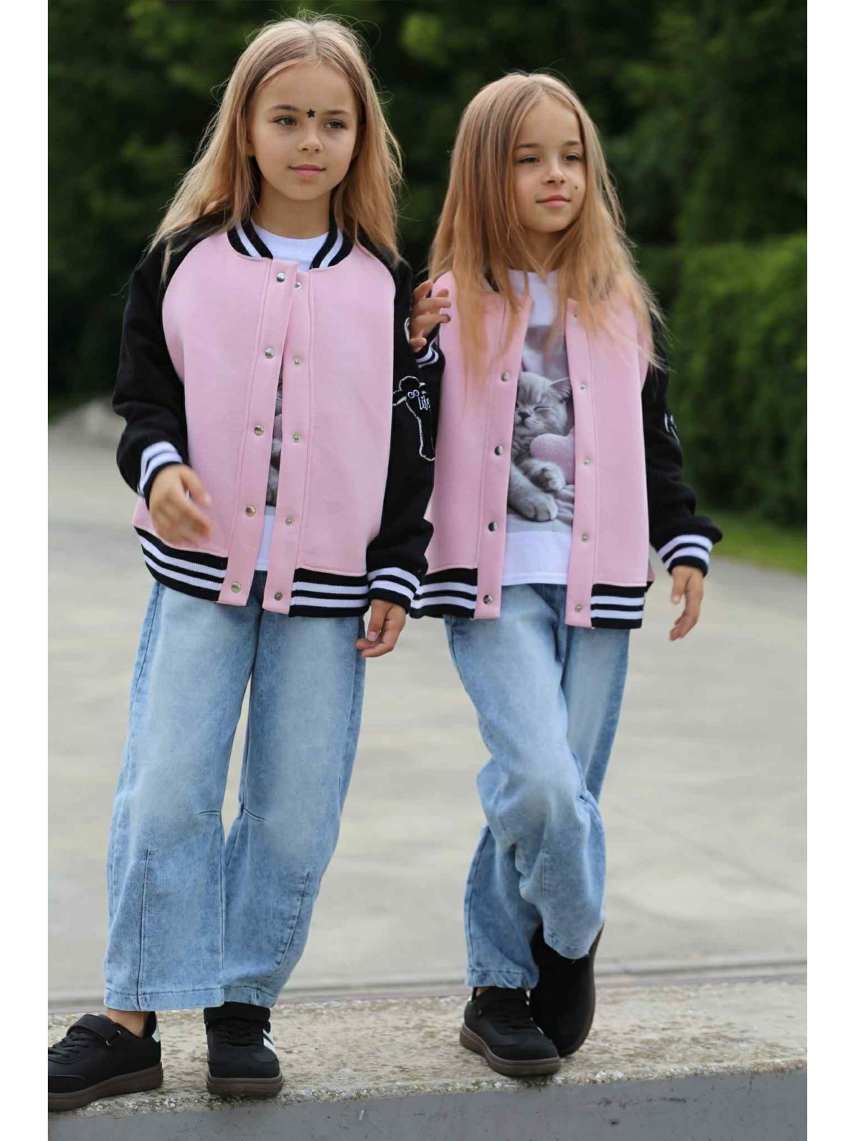 Bluza Bomberka różowa grubsza Qba Kids