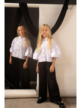 Koszula Biała rękawy pufki Kiz by Kids