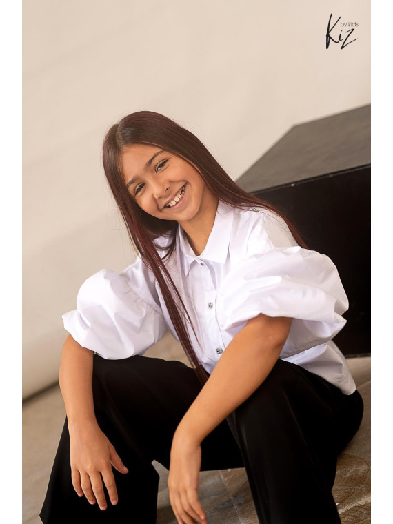 Koszula Biała rękawy pufki Kiz by Kids