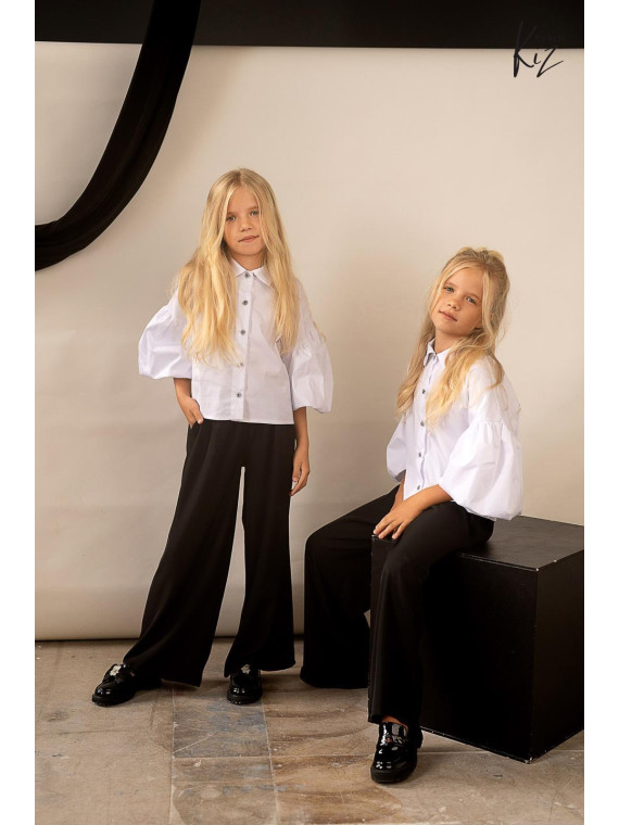 Koszula Biała rękawy pufki Kiz by Kids