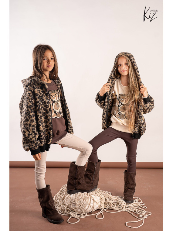Gruba Bluzo- Kurtka w panterę Kiz by Kids