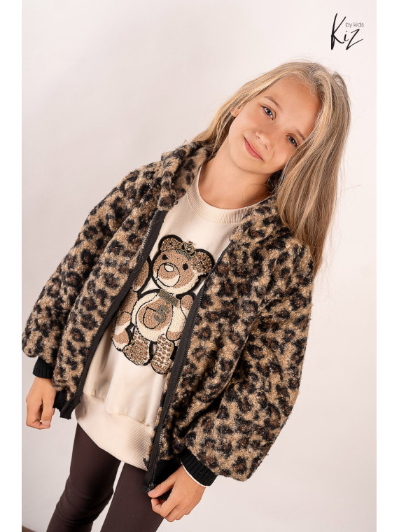 Gruba Bluzo- Kurtka w panterę Kiz by Kids
