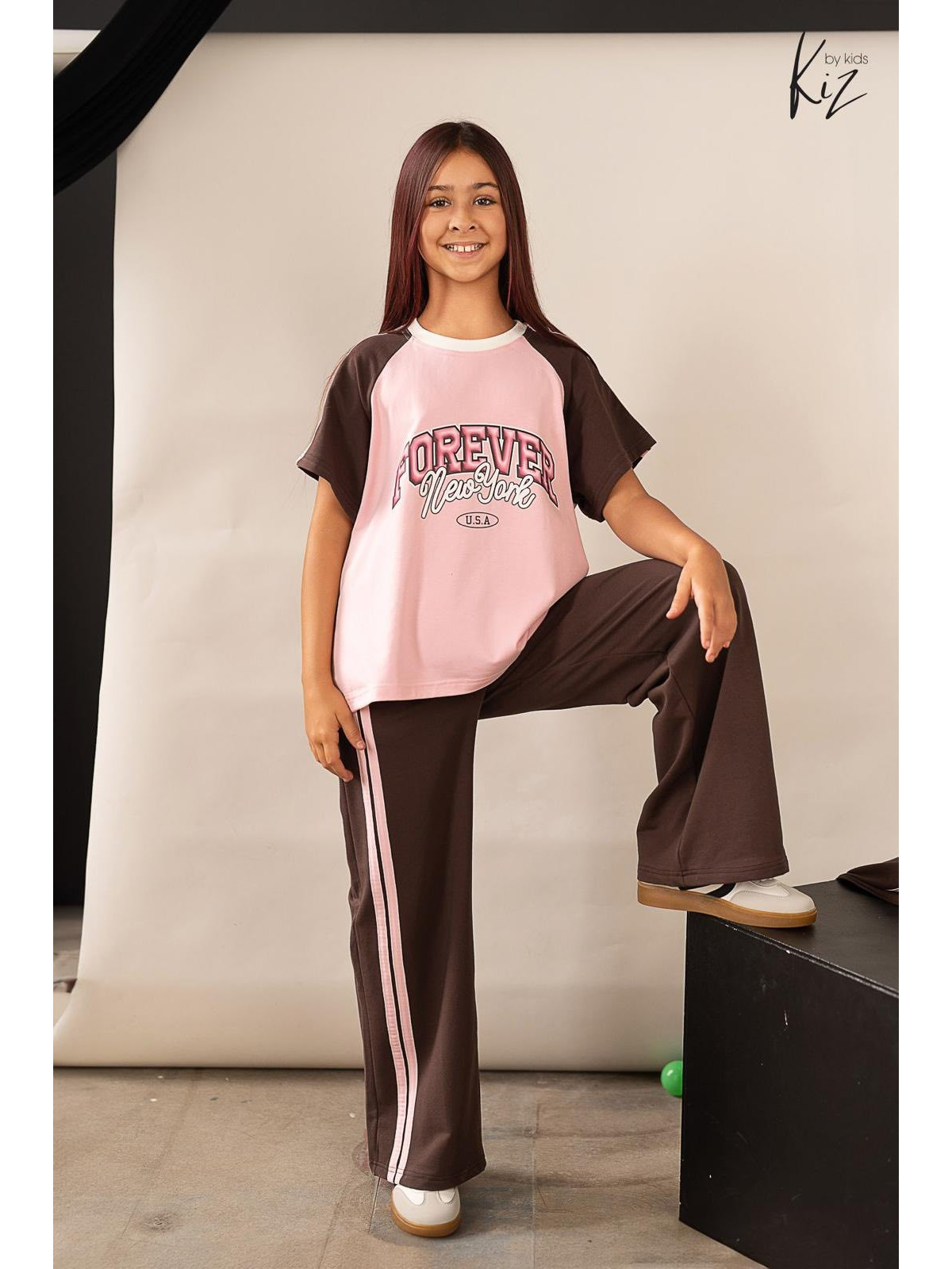 T-shirt Oversize Różowy FOREVER Kiz by Kids