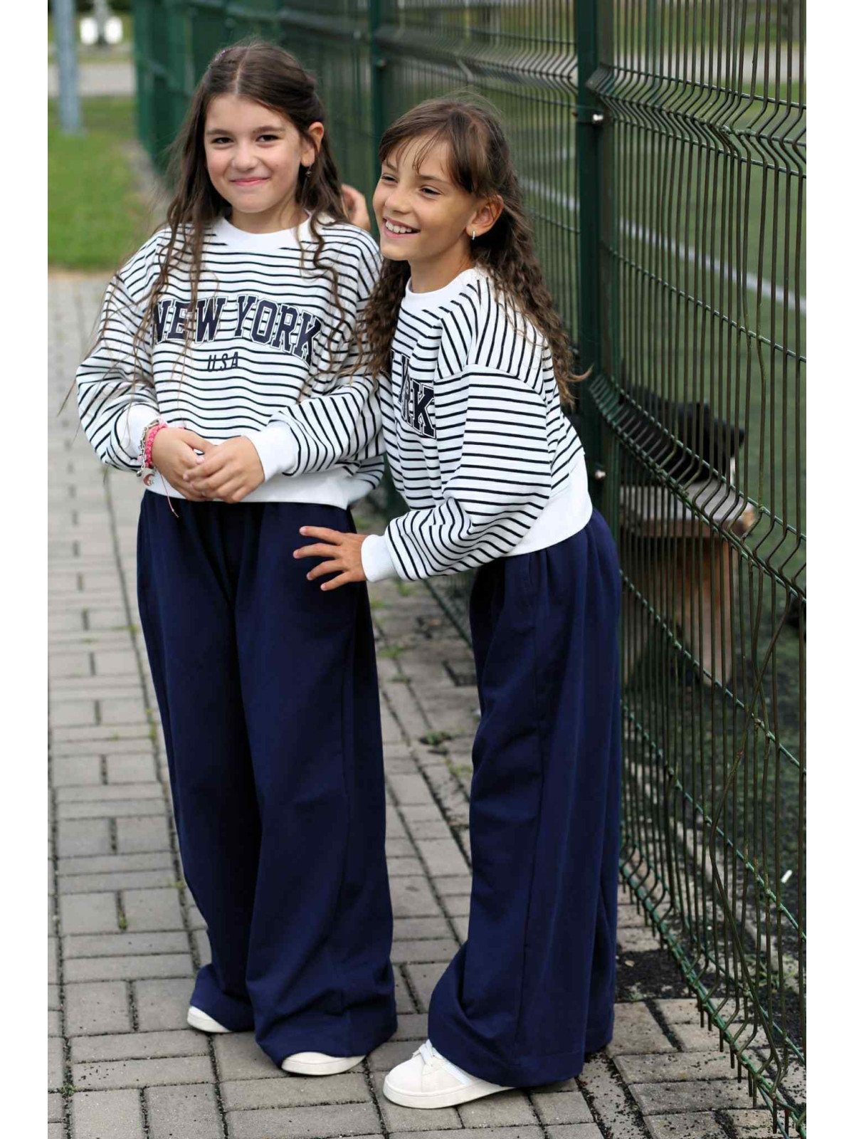 Granatowe spodnie Szerokie i Luźne Qba Kids