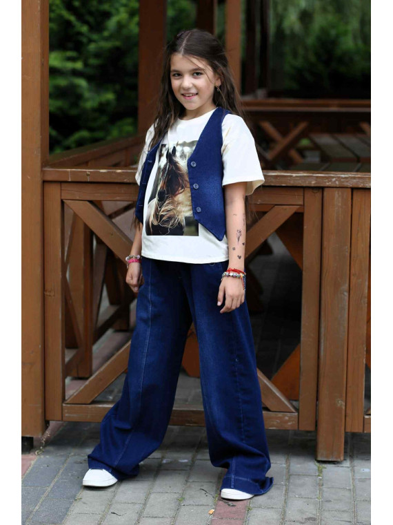 Kamizelka jeans granatowa Qba Kids
