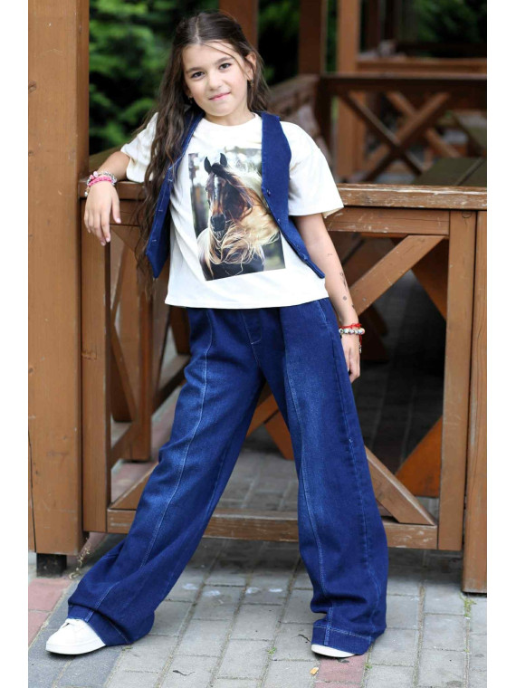 Kamizelka jeans granatowa Qba Kids