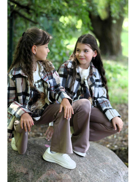 Spodnie dzwony cappuccino Qba Kids