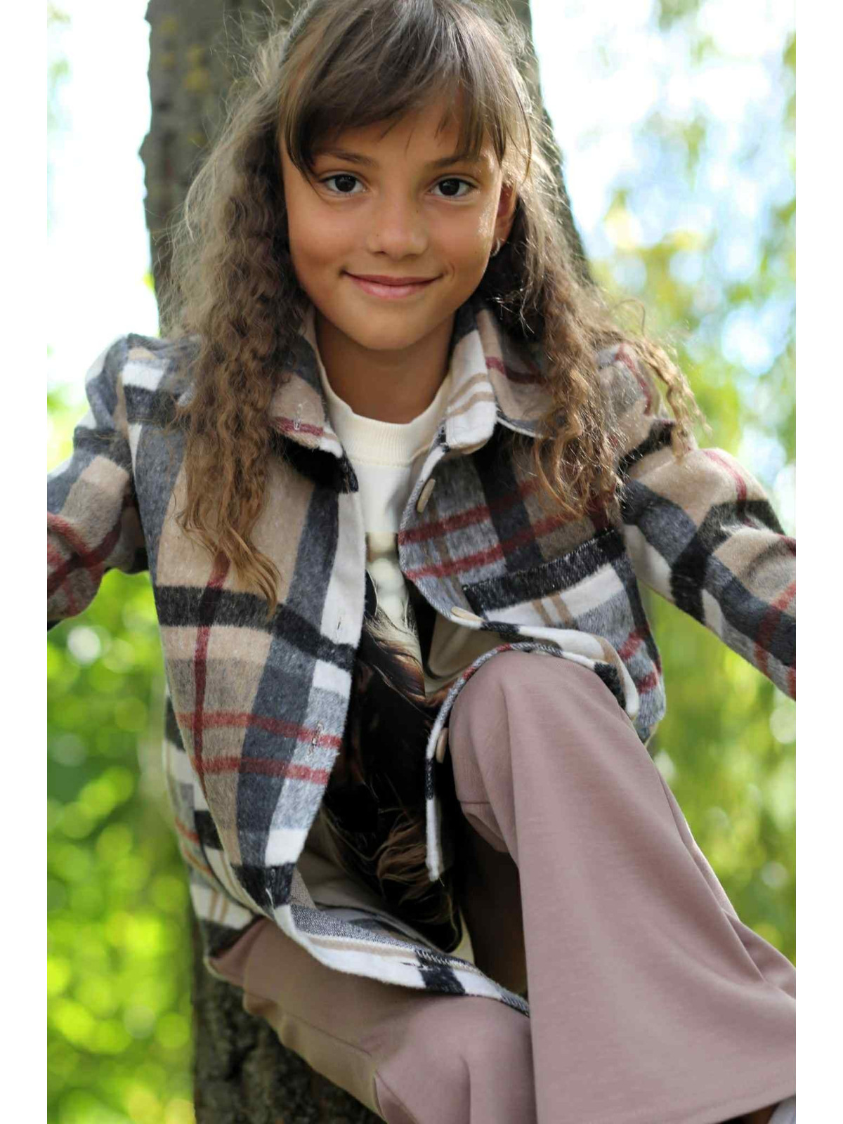 Spodnie dzwony cappuccino Qba Kids