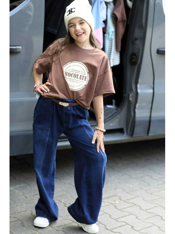 T-shirt brązowy chocolate Qba Kids