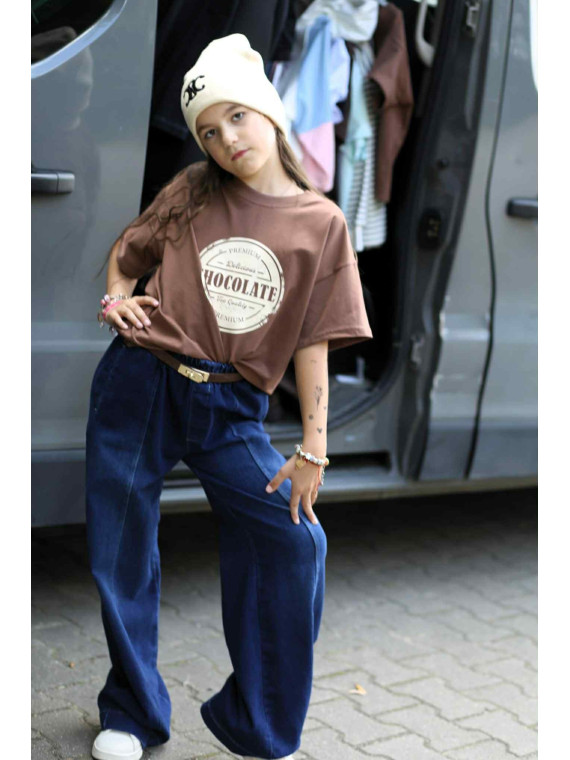 T-shirt brązowy chocolate Qba Kids