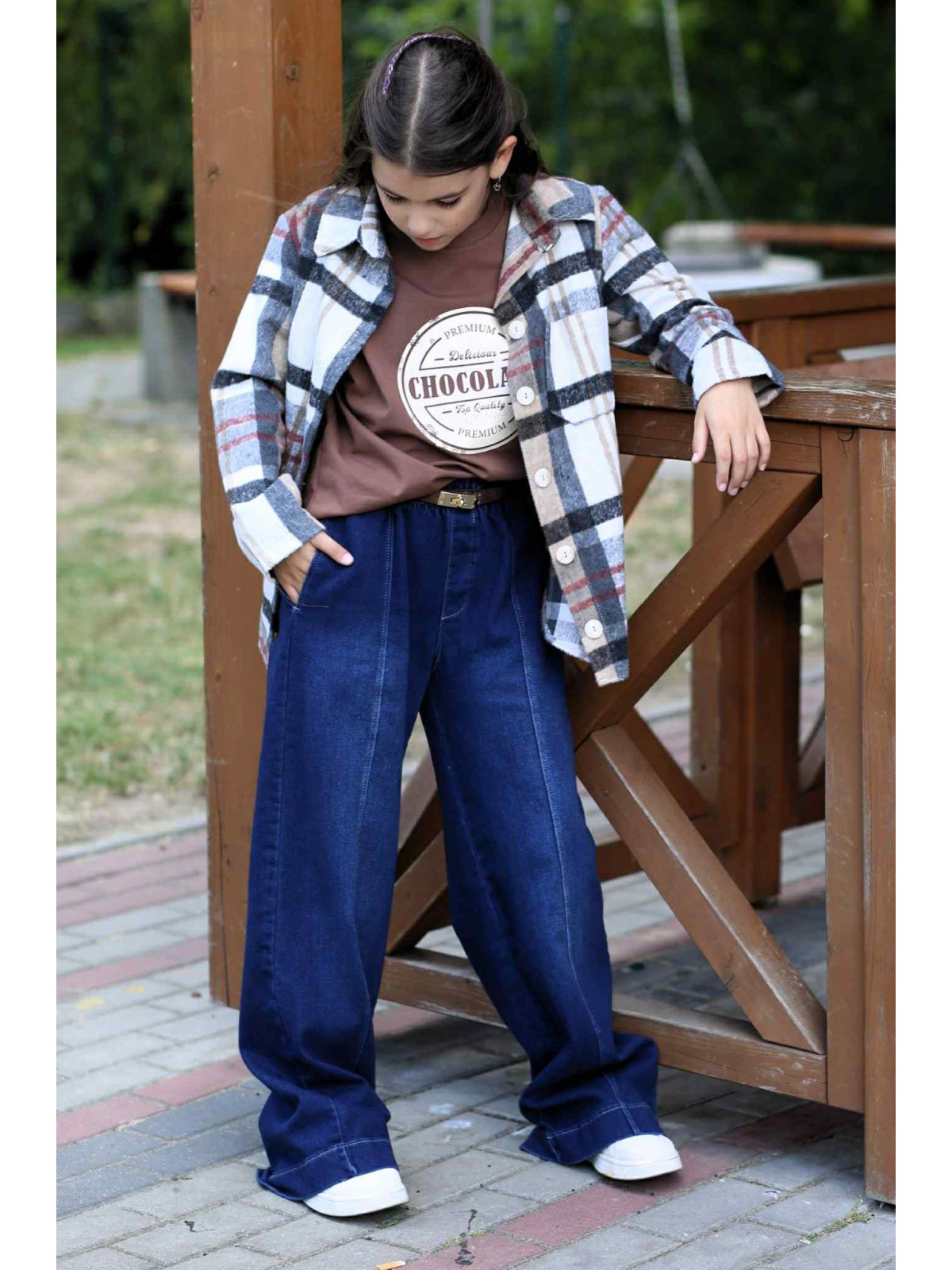 T-shirt brązowy chocolate Qba Kids