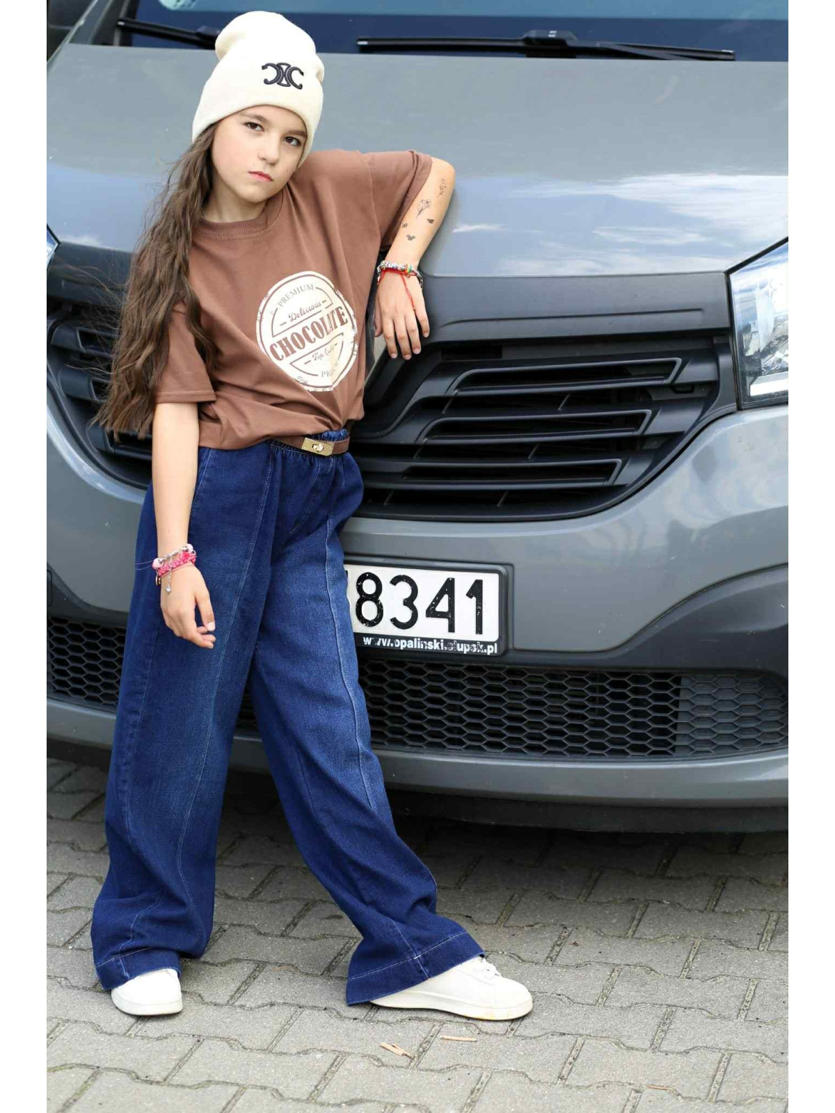 T-shirt brązowy chocolate Qba Kids