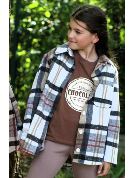 T-shirt brązowy chocolate Qba Kids