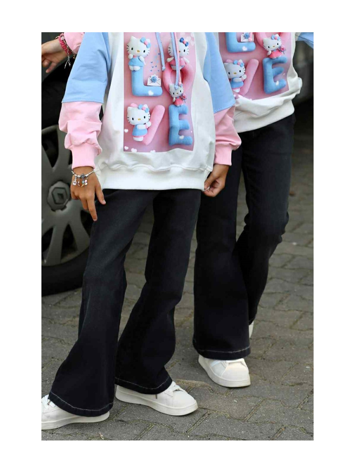 Spodnie dzwony jeans czarne Qba Kids