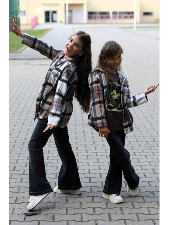 Spodnie dzwony jeans czarne Qba Kids