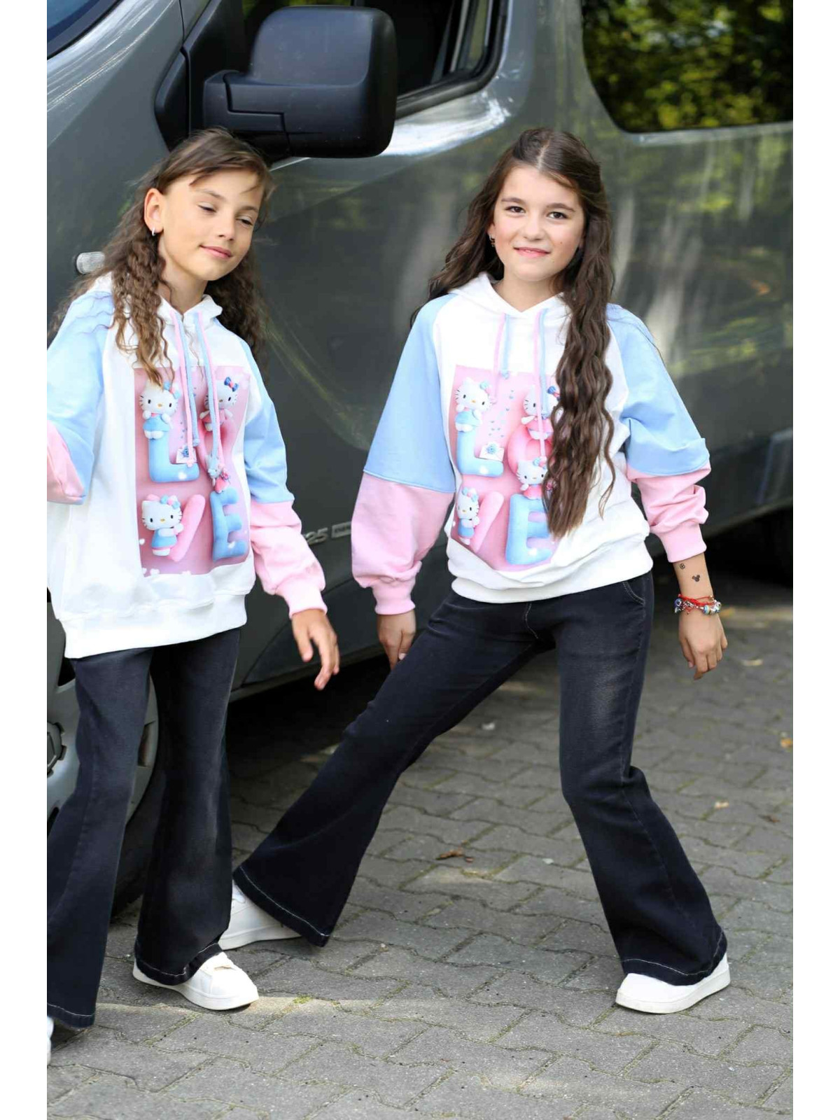 Spodnie dzwony jeans czarne Qba Kids