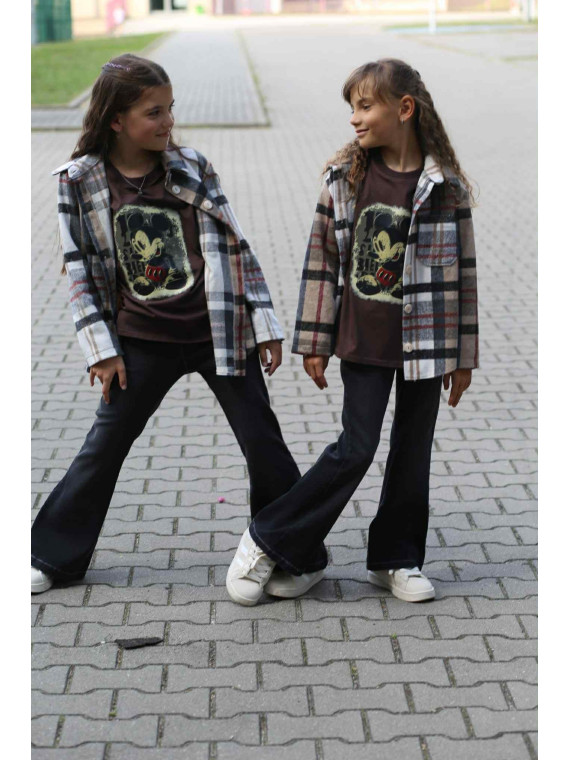 Spodnie dzwony jeans czarne Qba Kids