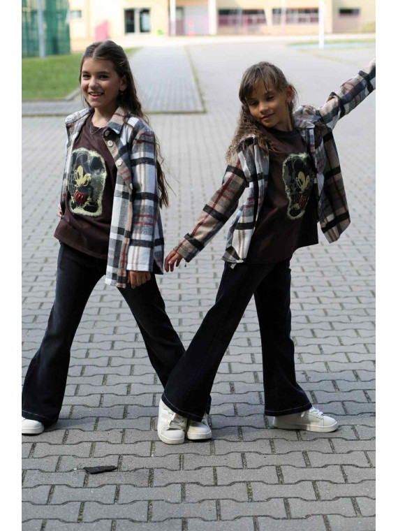 Spodnie dzwony jeans czarne Qba Kids