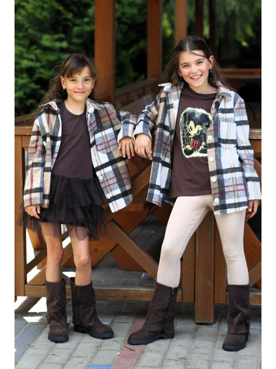 Koszula flanelowa w kratę Qba Kids