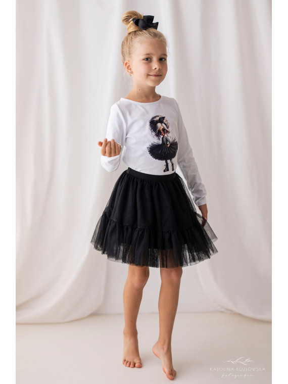 Spódniczka tiulowa tutu czarna lily grey
