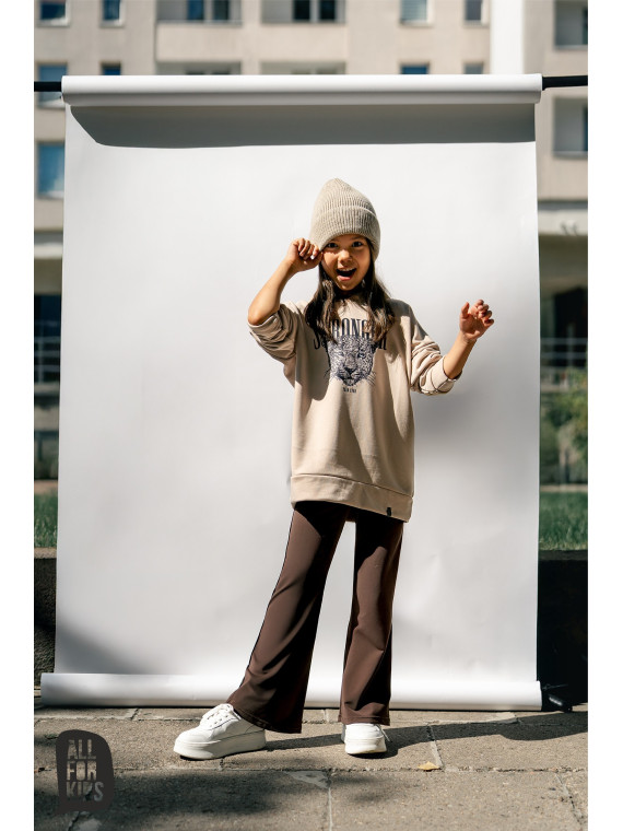 Bluza beżowa oversize stronger all for kids