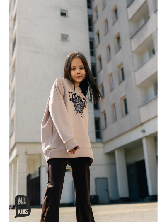 Bluza beżowa oversize stronger all for kids