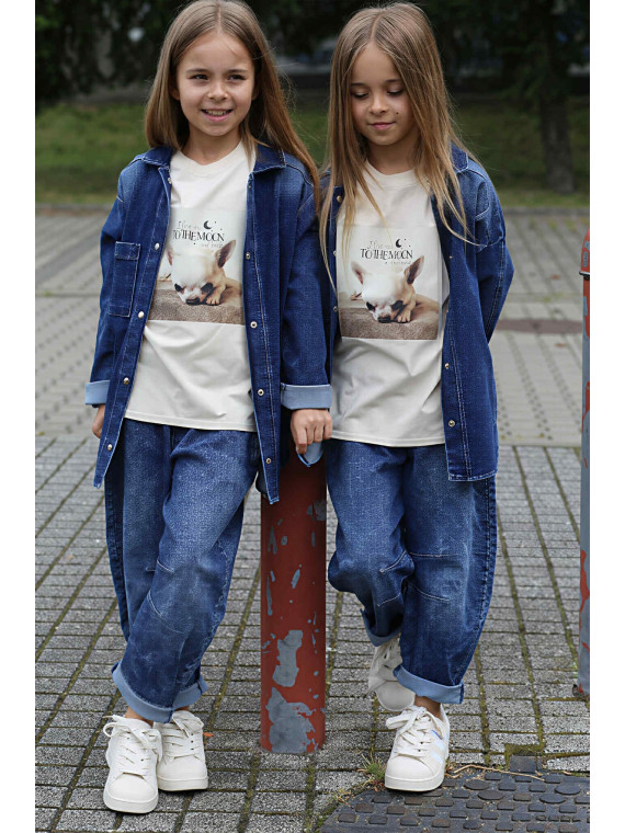 Niebieska koszula jeans Qba Kids