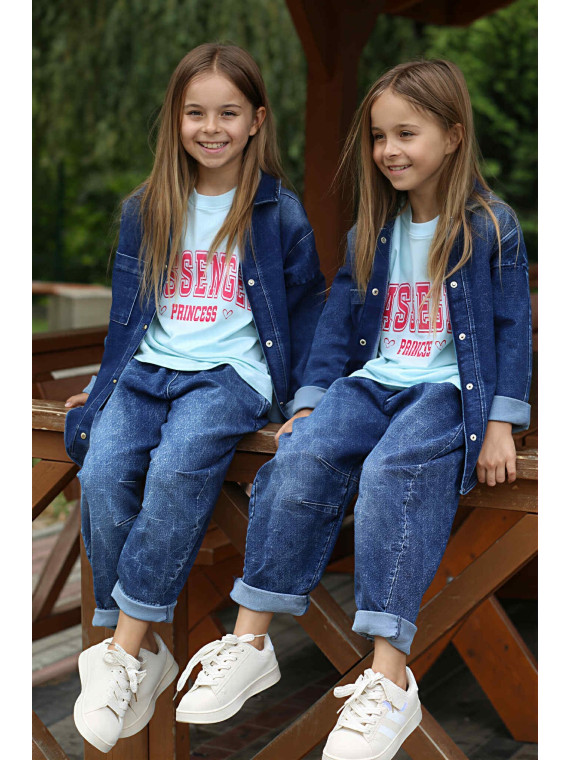 Niebieska koszula jeans Qba Kids