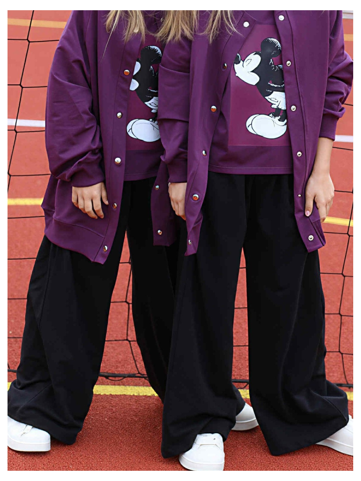 Czarne spodnie dresowe szerokie i luźne Qba Kids