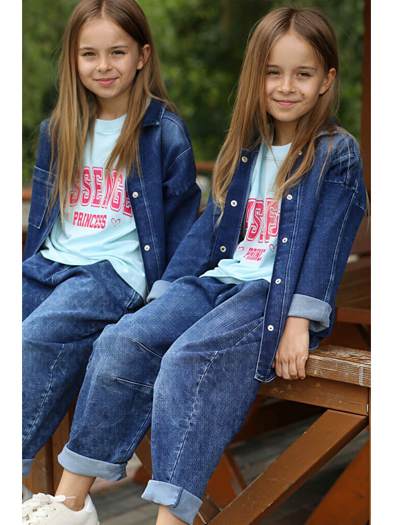 Niebieska koszula jeans Qba Kids