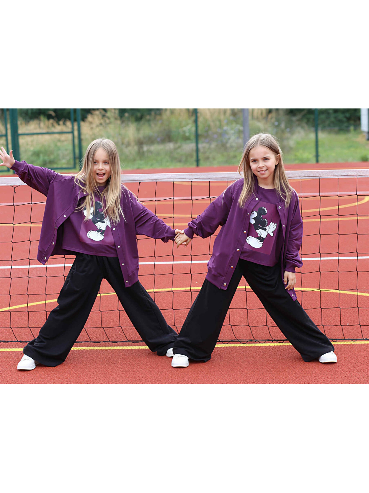 Czarne spodnie dresowe szerokie i luźne Qba Kids