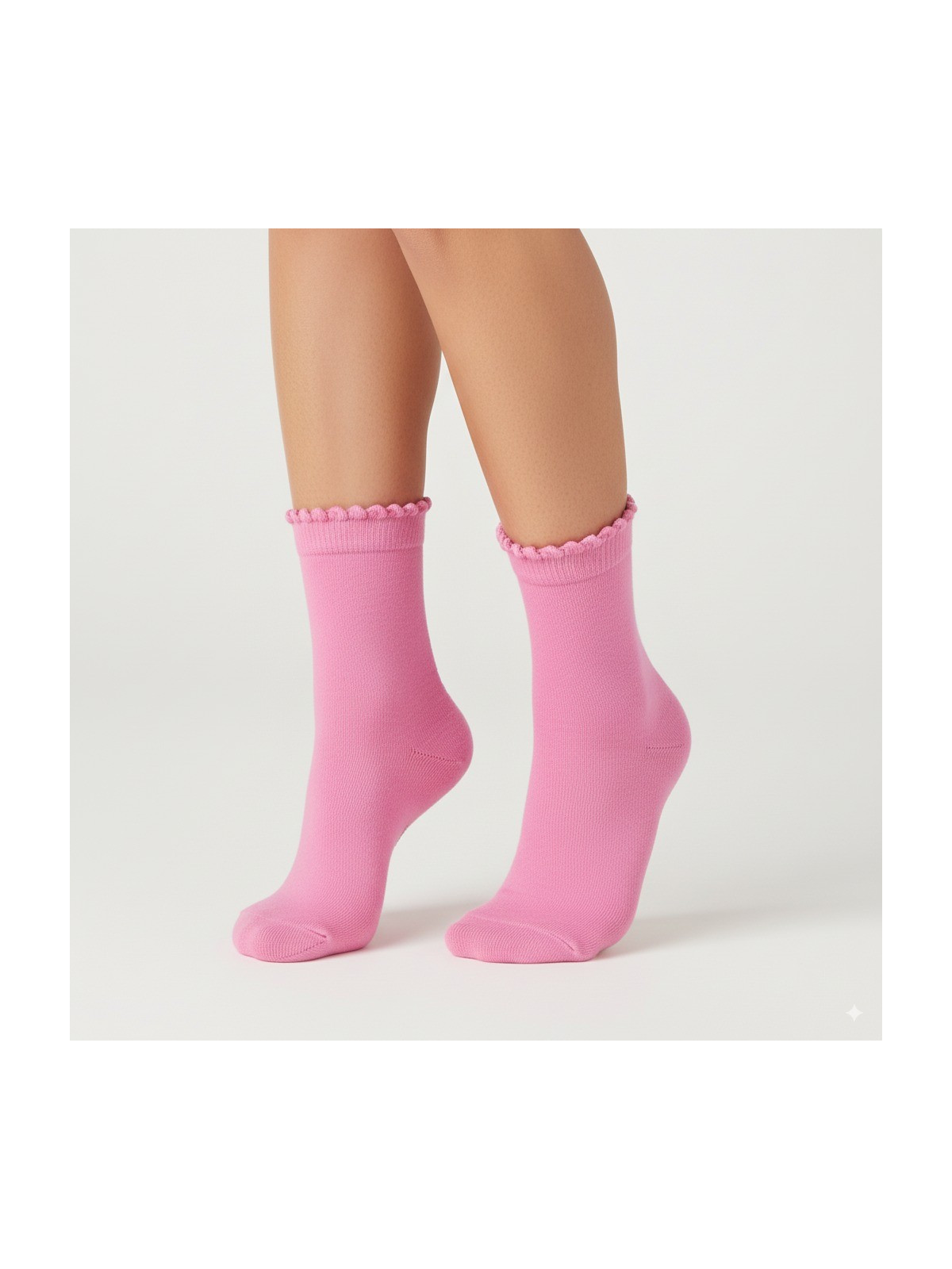Skarpetki bawełniane różowe gładkie tullinogi
