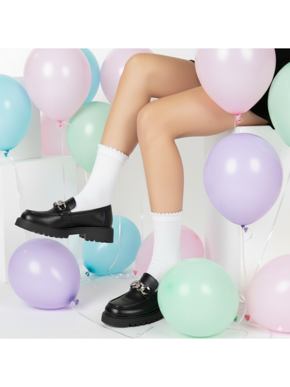 Skarpetki bawełniane białe gładkie tullinogi