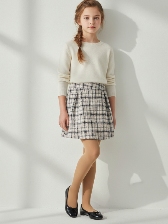 Cieliste/beżowe rajstopy gładkie 40 den milusie brand