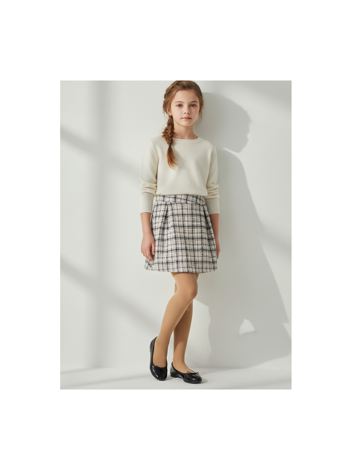 Cieliste/beżowe rajstopy gładkie 40 den milusie brand