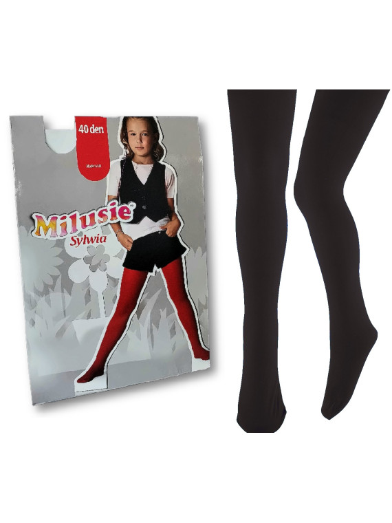 Czarne rajstopy gładkie 40 den milusie