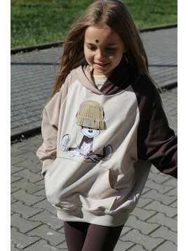 Bluza beżowo-brązowa z MIKI Qba Kids